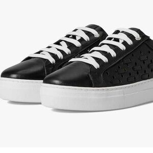 MIZ MOOZ LEATHER PERFORATED CASUAL LACE UP SNEAKERS BLACK 37EU / 7US S-19